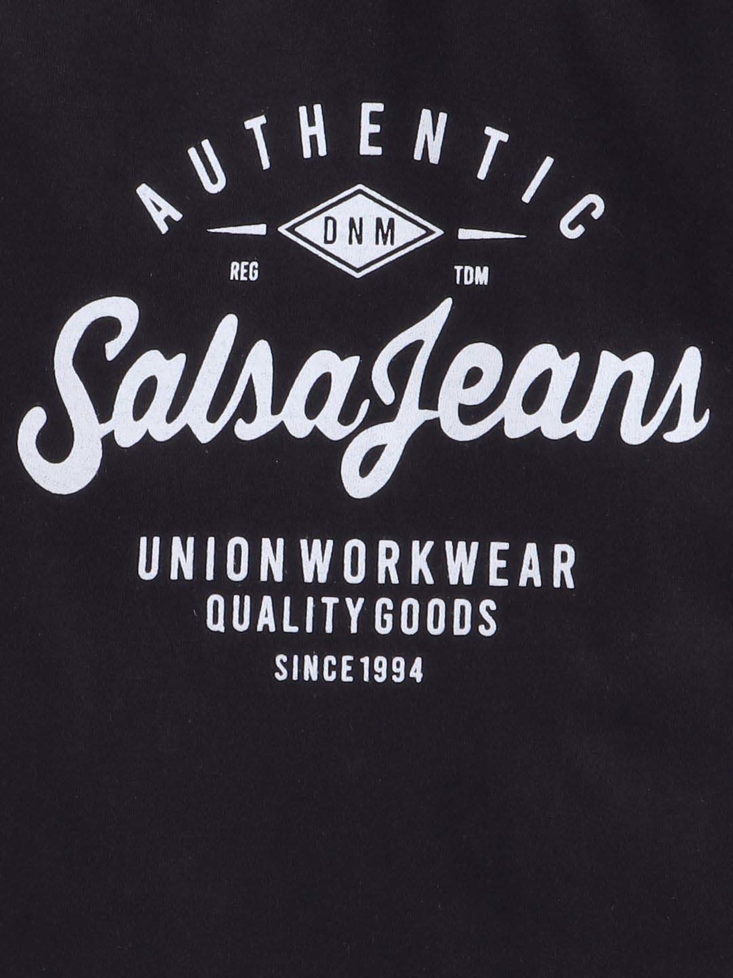 Fourfolds Unisex Black Printed T-Shirt