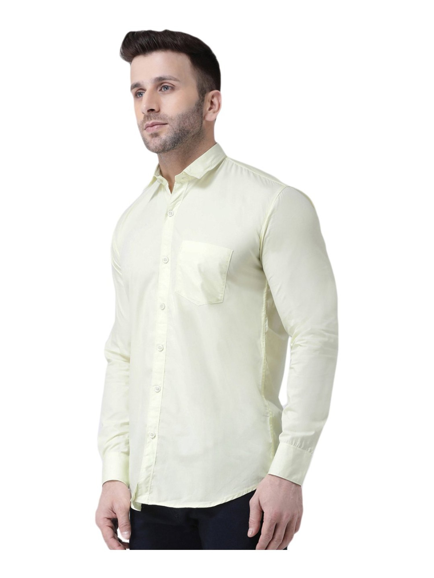 Hang Up Green Cotton Slim Fit Shirt