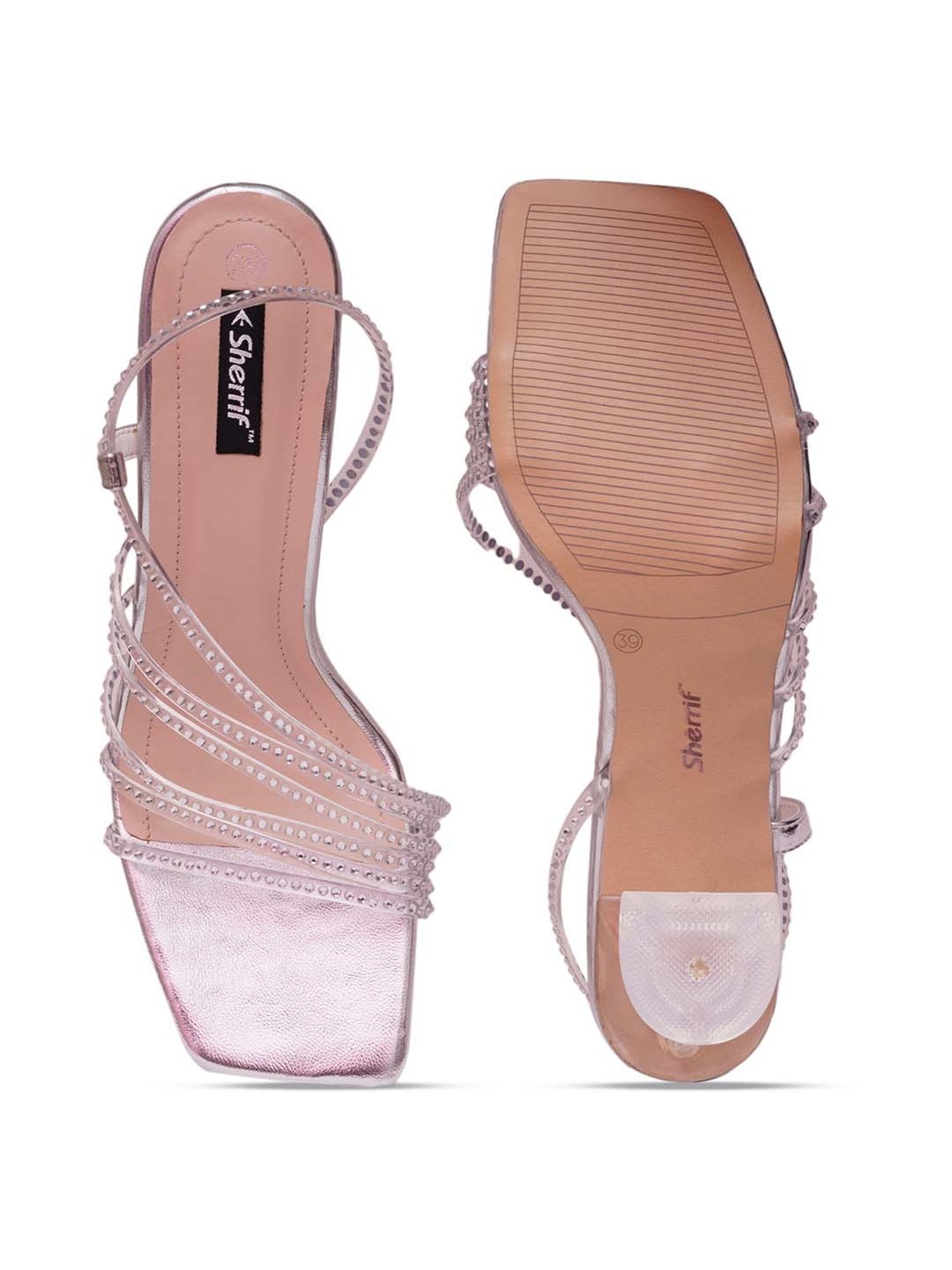 Sherrif Women's Silver Sling Back Sandals