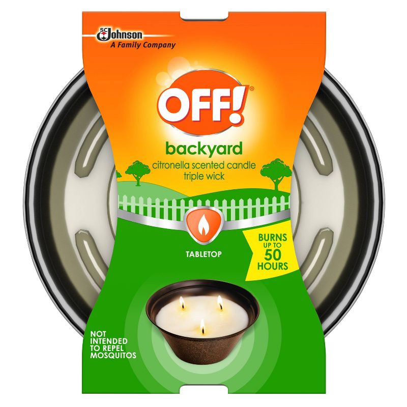 OFF! 23oz Triple Wick Citronella Candle