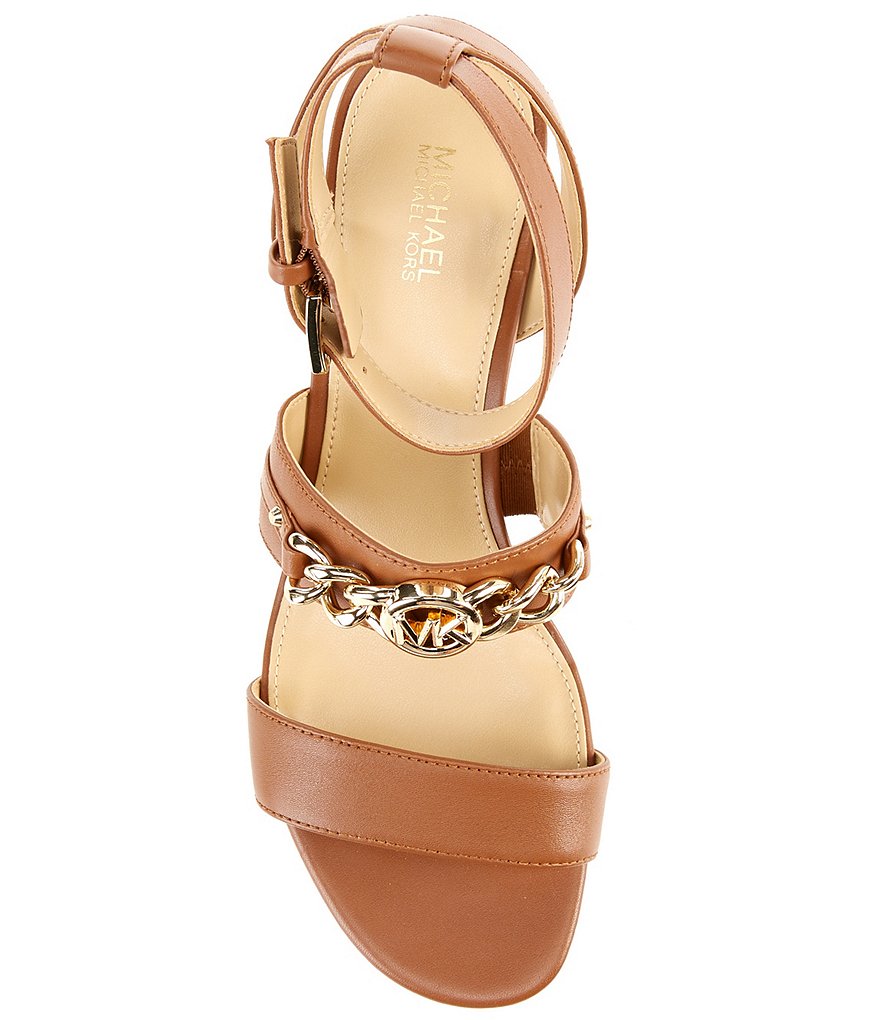MICHAEL Michael Kors Roxane Chain Detail Leather Dress Sandals