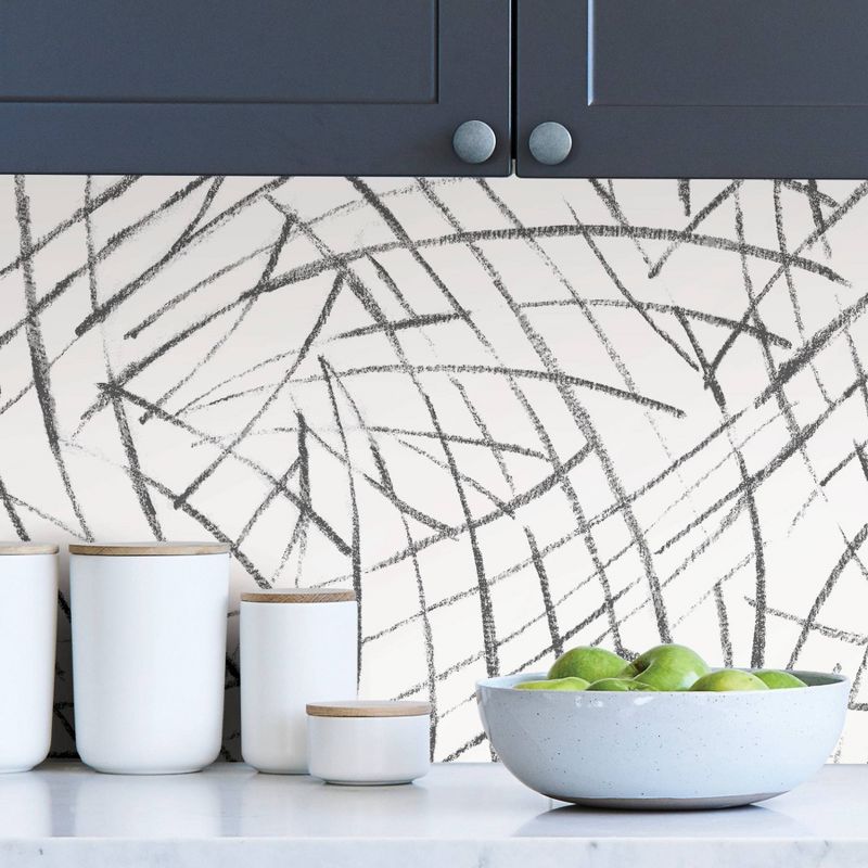 NuWallpaper Imprint Peel and Stick Wallpaper Black