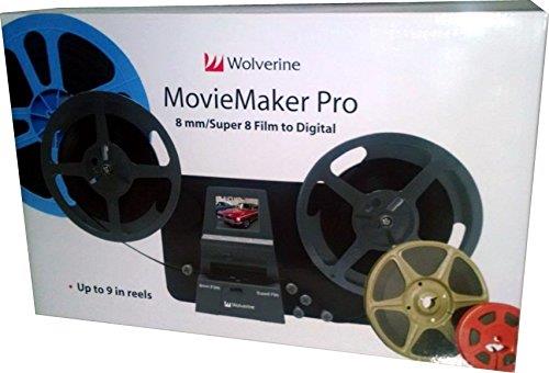 Wolverine 8mm & Super 8mm Reels to Digital MovieMaker Pro Film Digitizer, Film Scanner, 32GB SD Memory Card, Dual Voltage 100-240V Power Supply Adapter & International Two-Prong Round Pin Plug Adapter
