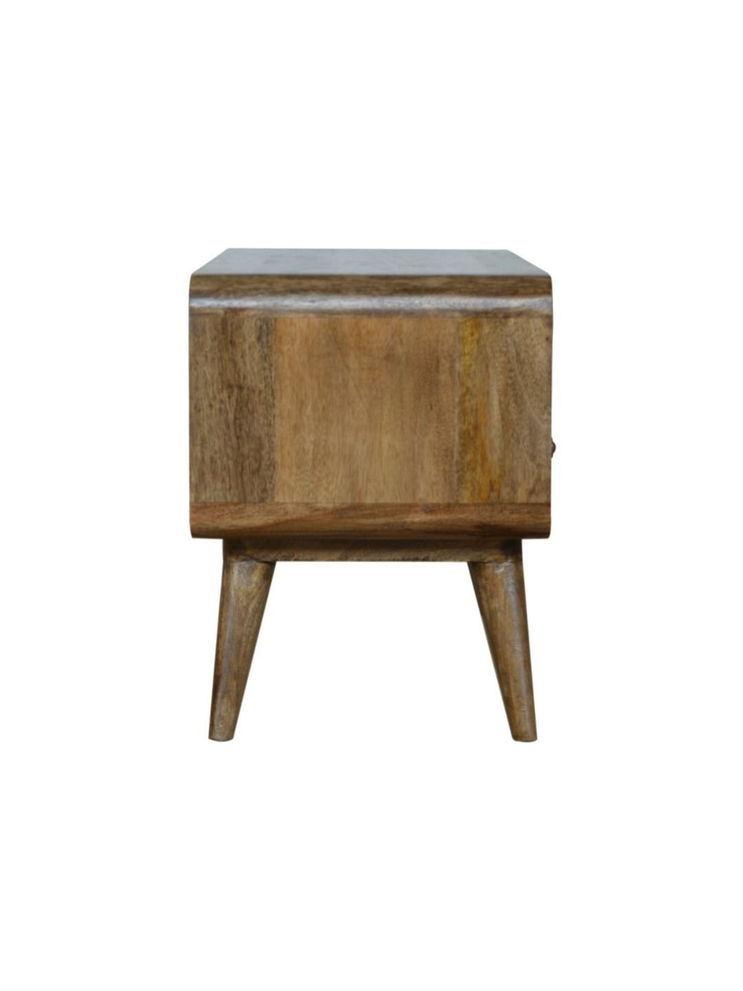 Artisan Furniture Brown Curved Grey Washed Media Unit