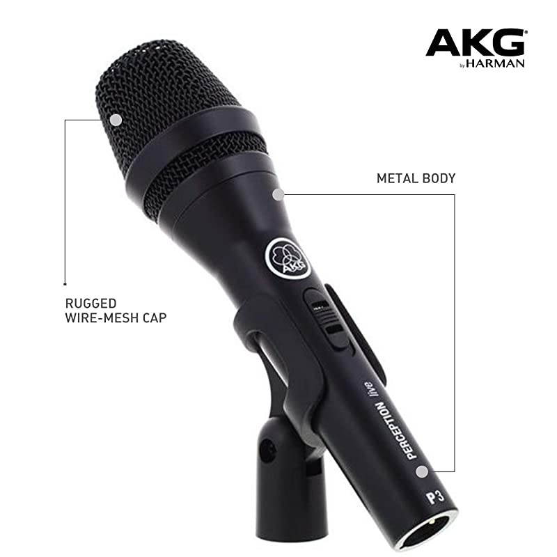 Perception P3S HighPerformance Dynamic Cardiod Microphone for Backing Vocals and Instruments