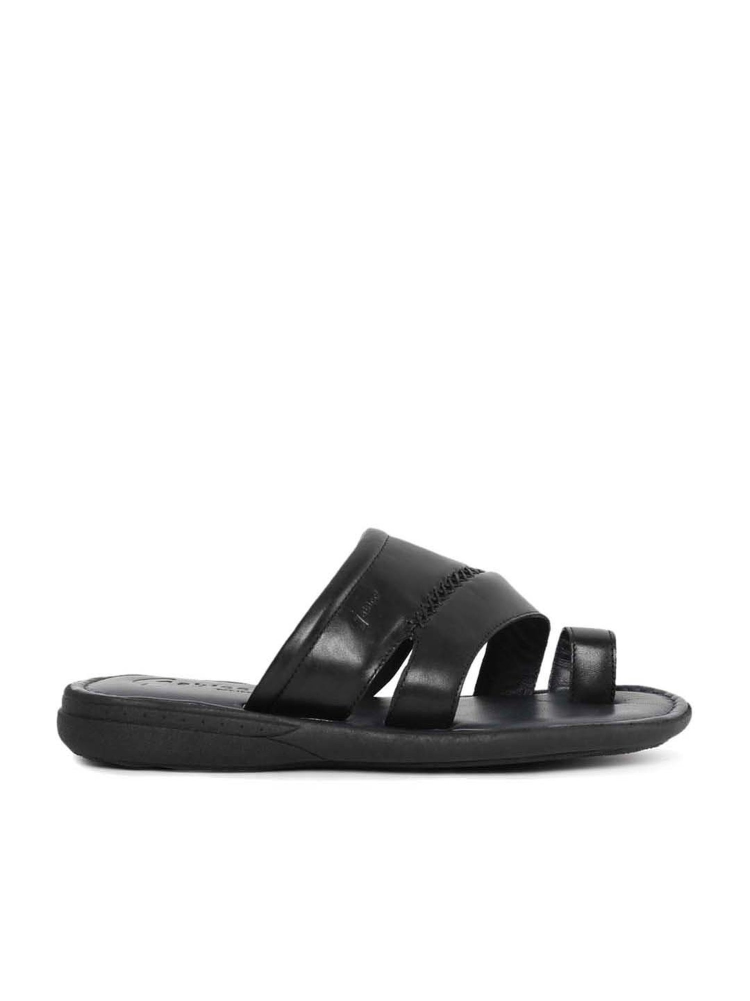 Gabicci Men's Black Toe Ring Sandals