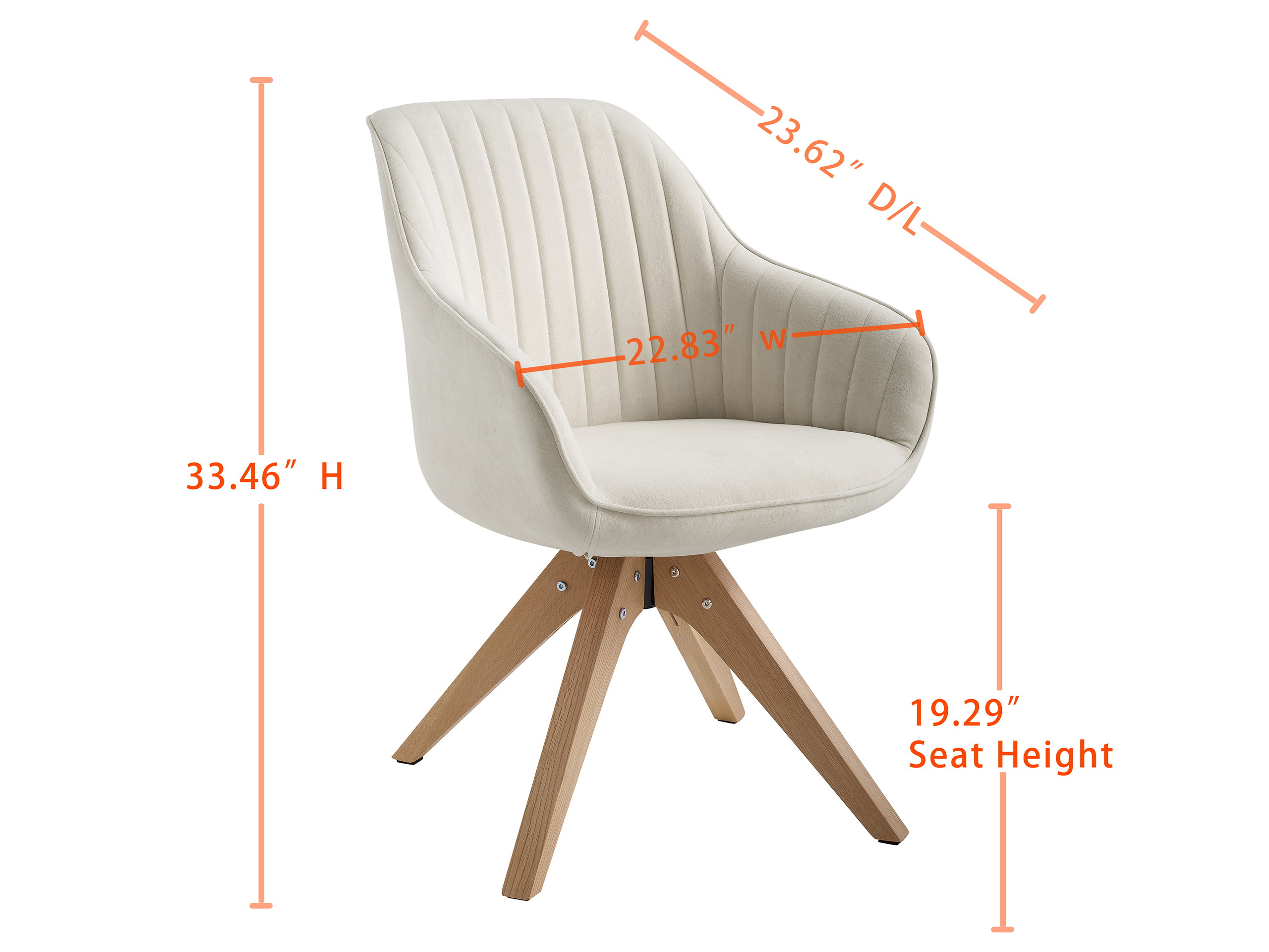 Modern Style 360 Degree Swivel Armchair Home Office Accent Computer Desk Chair For Workspace