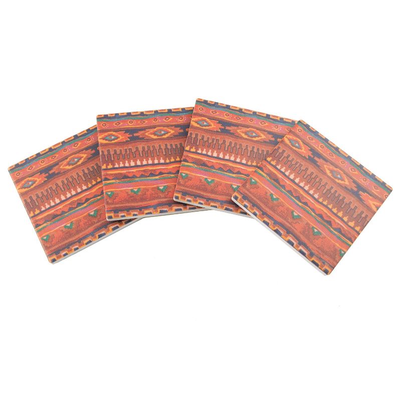 4pk Ceramic Southwest Blanket Print Coasters - Thirstystone
