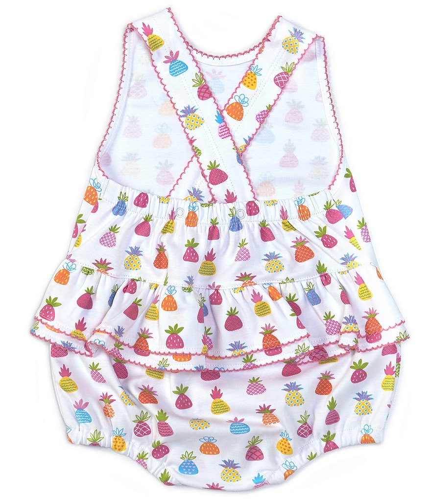 Kissy Kissy Baby Girls Newborn-9 Months Pineapple Print Bubble Romper Shortall