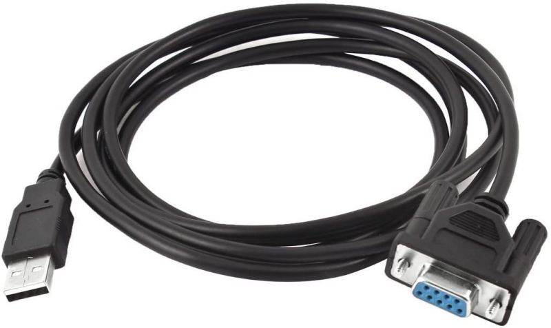 URBEST 2 Meters RS232 DB9 9 Pin Female to USB 2.0 PLC Serial Straight-Through Cable for Vigor VB VH
