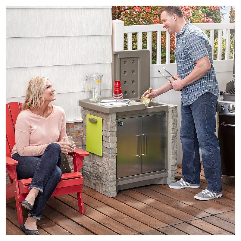 Stonefront Patio Collection Cooler & Storage - Step2