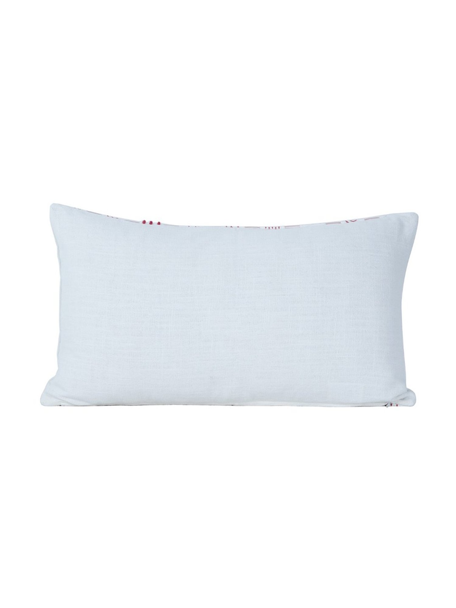 Maspar Tranquil Essence Adornment Lacery Embroidery Peach Cotton Medium Cushion Cover