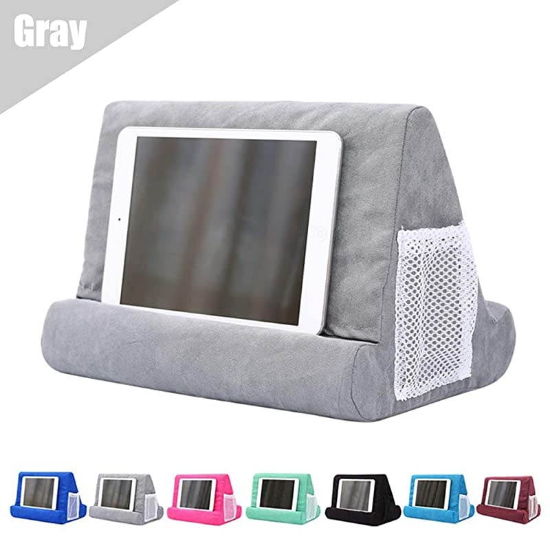 Soft Pillow Tablet Pillow Stand for Ipad Stand MultAngle Tablet Phone Holder Lap Stand Mobile Phone Holder Gray