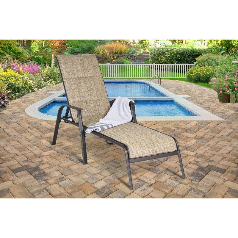 Harrington Chaise Single Brown - Apollo Outdoor