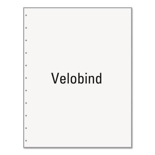 8-1/2'' x 11" Laser Cut Sheet, 20# White Stock, 11 Hole Velobind Punch (Carton of 2500)