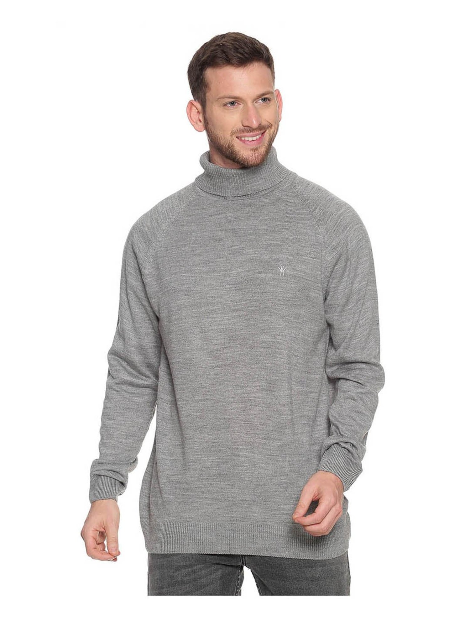 Venitian- Forbidden Clothing Light Grey Regular Fit Sweater