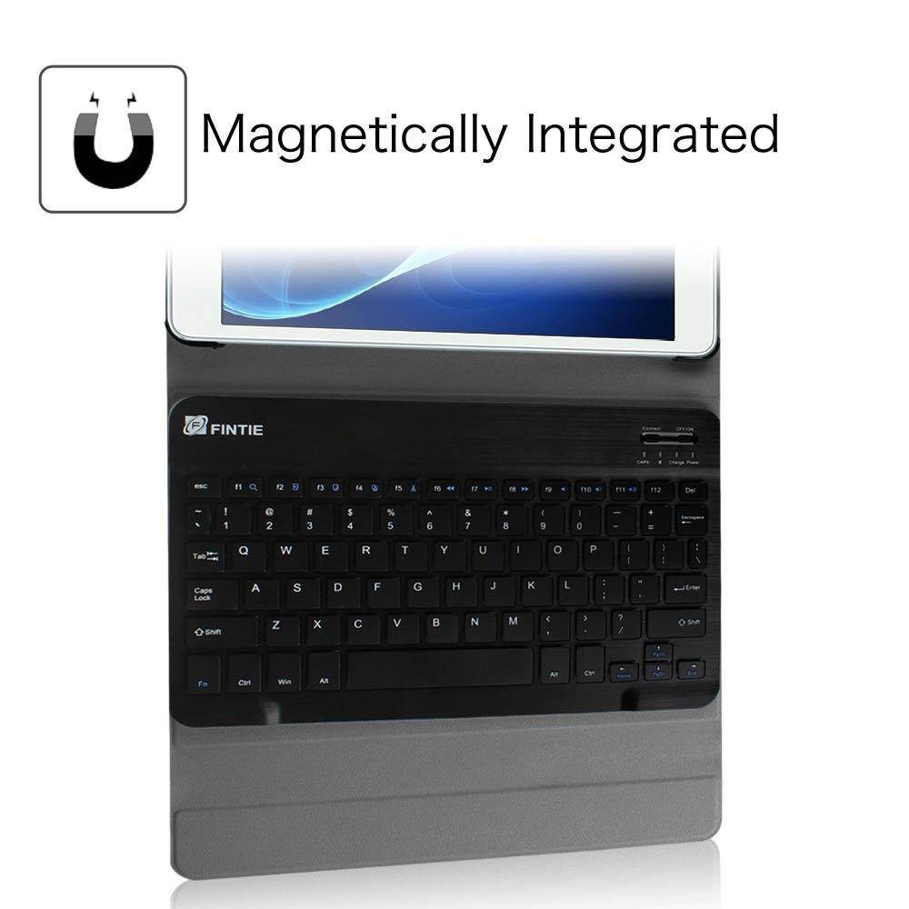 Fintie Keyboard Case for Samsung Galaxy Tab A 10.1(2016 NO S Pen Version),Slim Lightweight Stand Cover w/Magnetically Detachable Wireless Bluetooth Keyboard Compatible with Tab A 10.1 Inch, Black