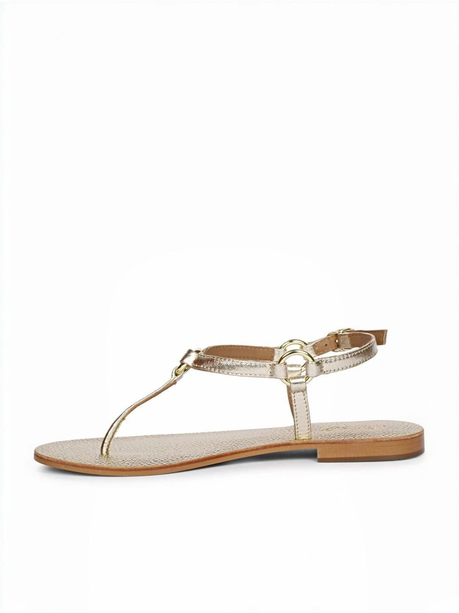 Saint G Women's Platin Beige Ankle Strap Sandals