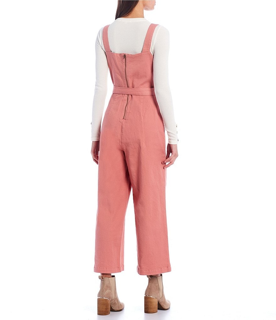 Coco + Jaimeson Strapless Elastic-Waist Laser-Cut Embroidered Knit Jumpsuit