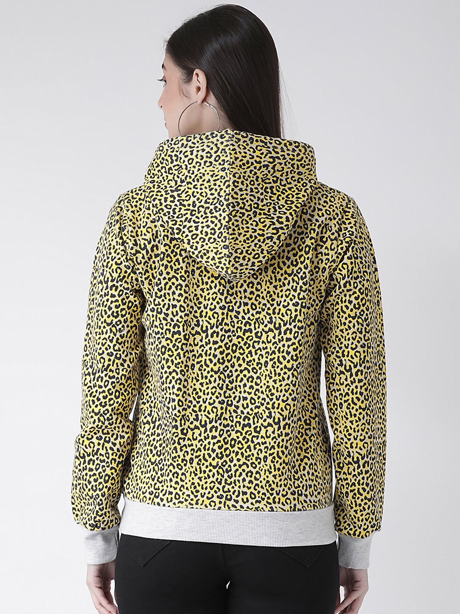 The Vanca Yellow Printed Hoodie