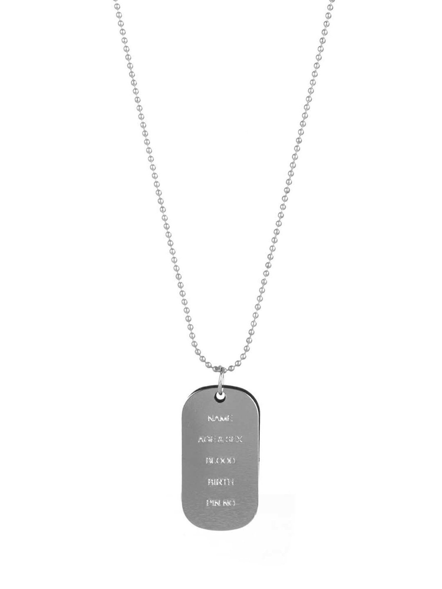 Bold By Priyaasi Stylish Silver-Plated Name Tag Pendant for Men