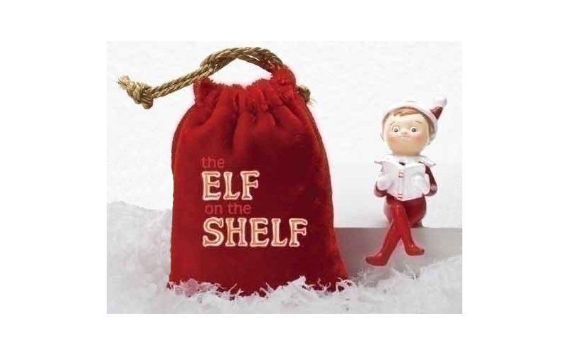 Roman 3" Red Elf on the Shelf Miniature Elf Figurine with Christmas Gift Bag