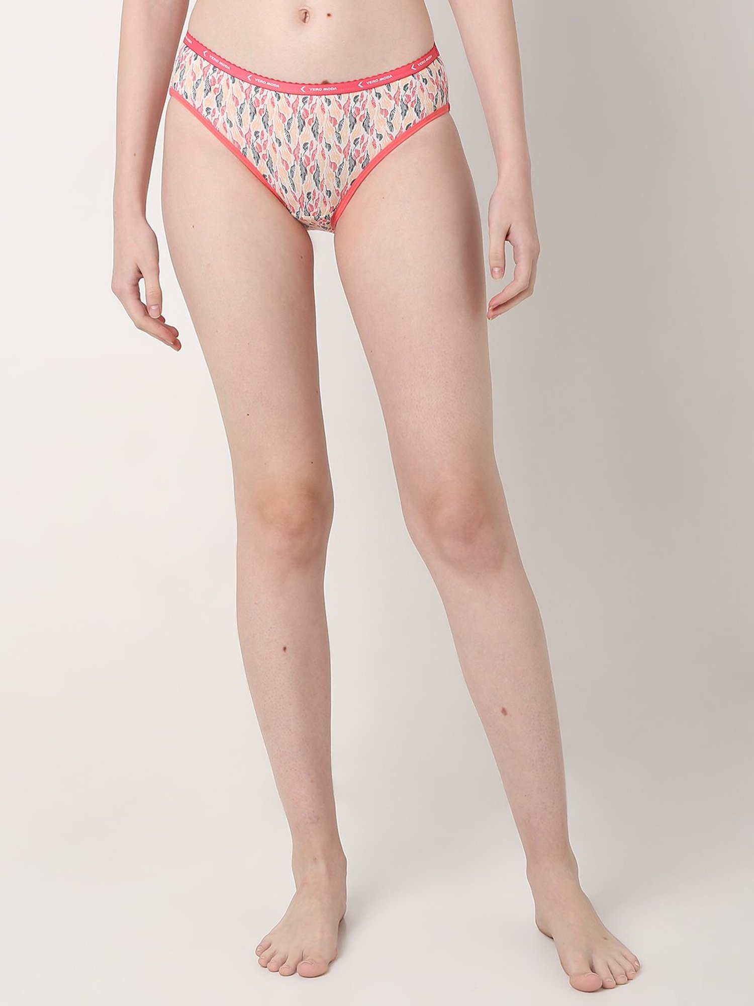 Vero Moda Intimates Multicolor Cotton Printed Hipster (Pack Of 5)