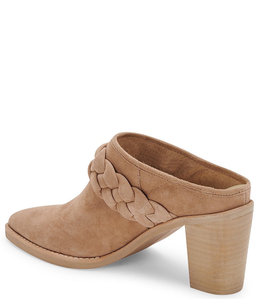 Dolce Vita Serla Braided Strap Suede Shootie Mules