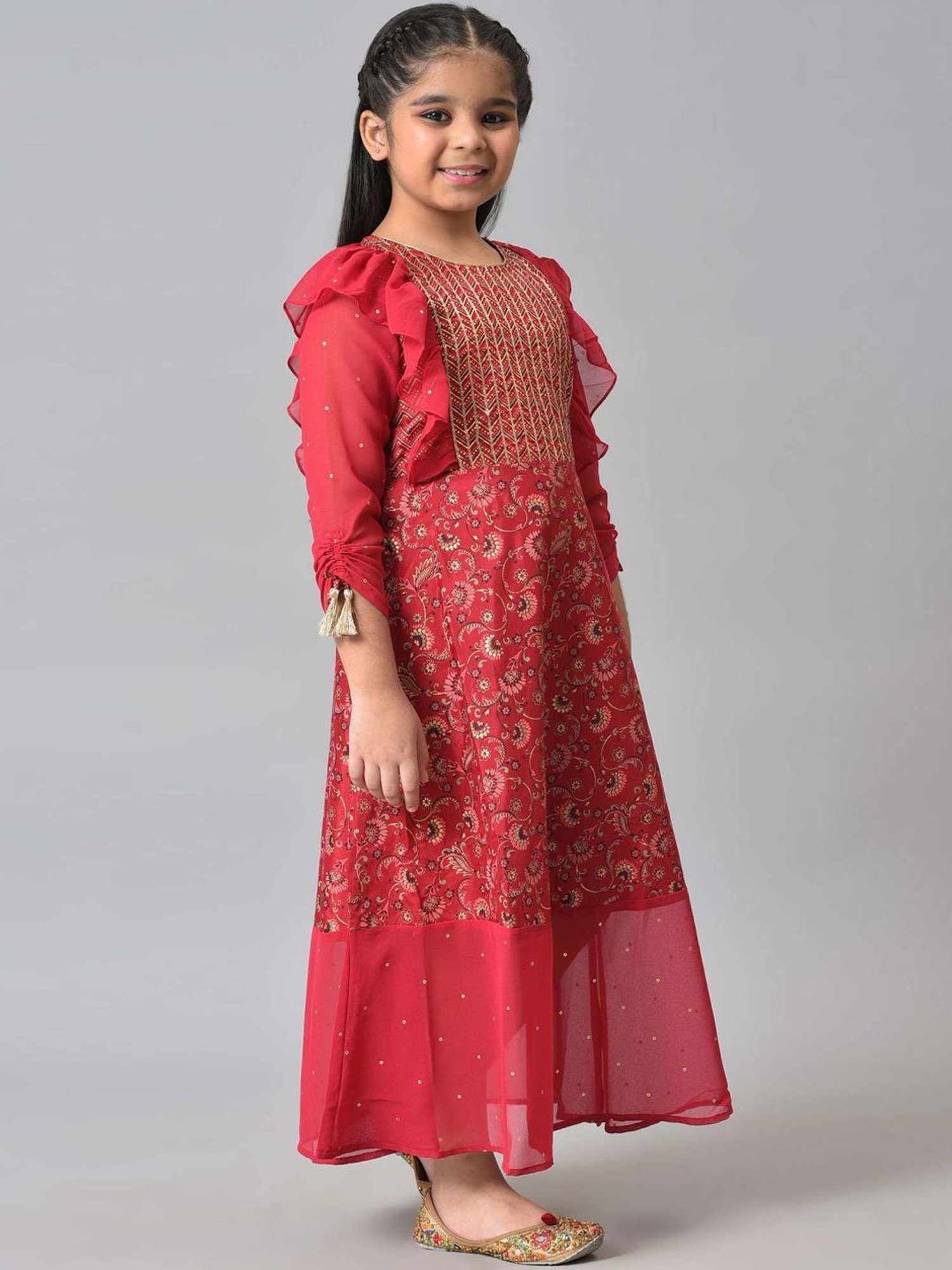 Aurelia Kids Pink Floral Print Dress