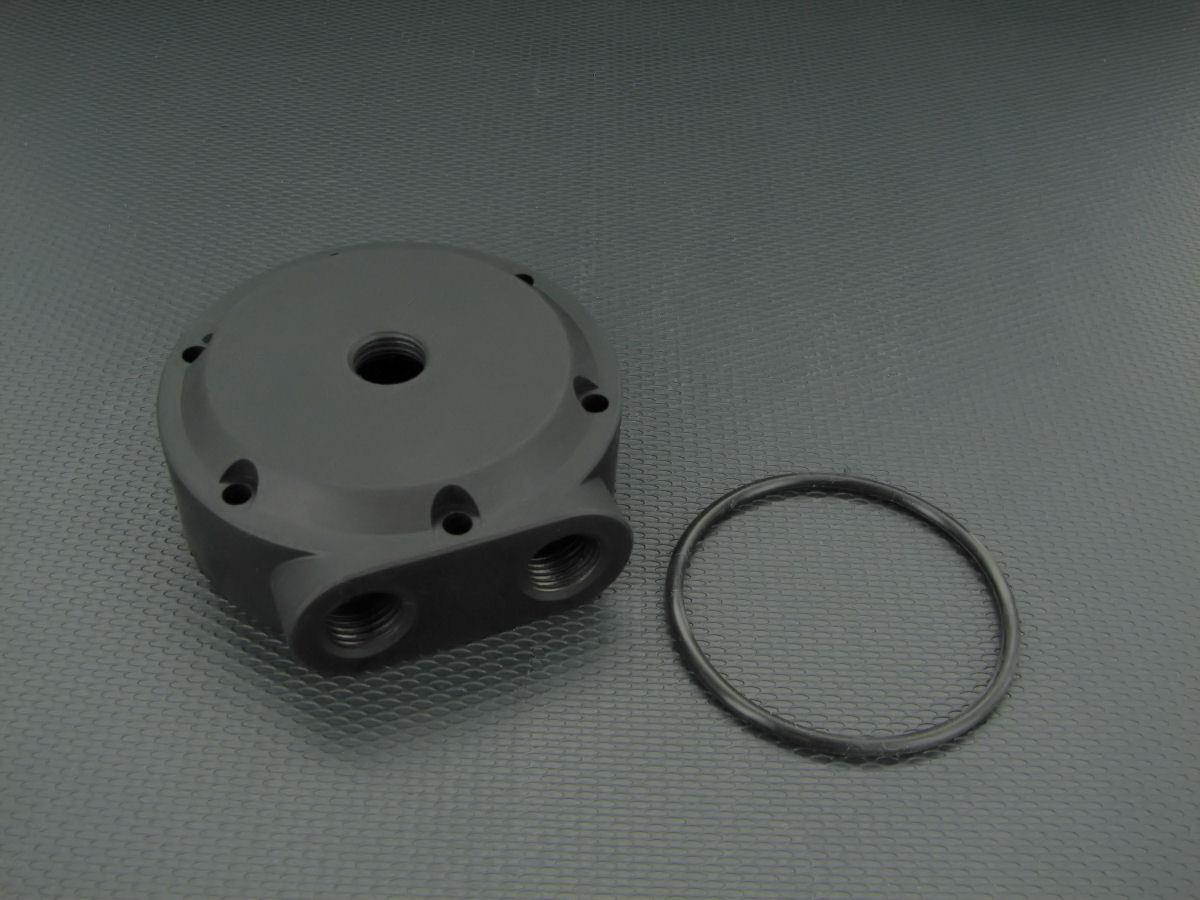 Monsoon MMRS End Cap (MMRS-SP-1P) with Two Side-Ports and One End-Port, Black