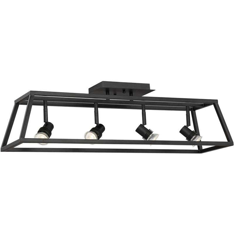 Pro Track Carmel 4-Light Flat Black Cage Track Fixture