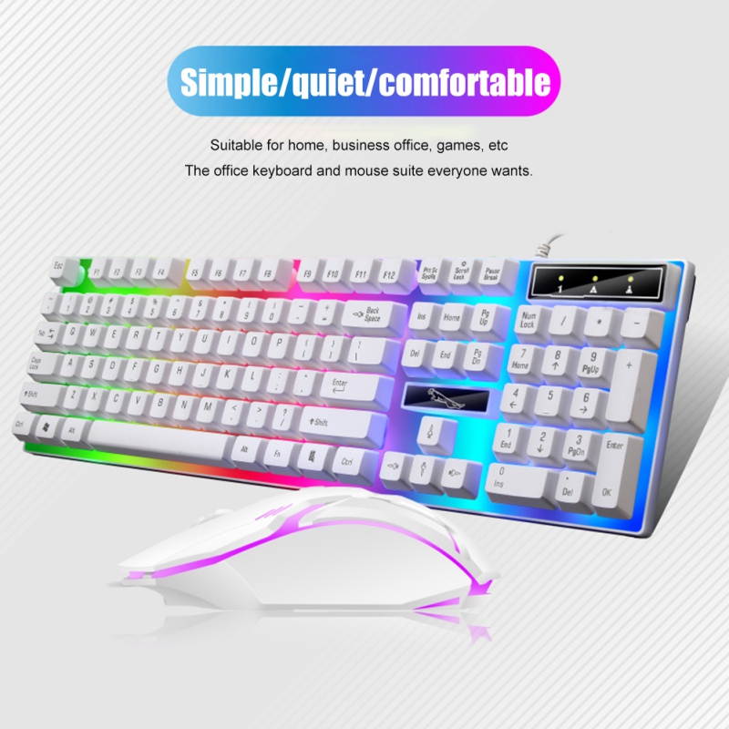 Wired  Gamming Keyboard And Mouse Set Usb Illuminated Manipulator Keyboard And Mouse Kit