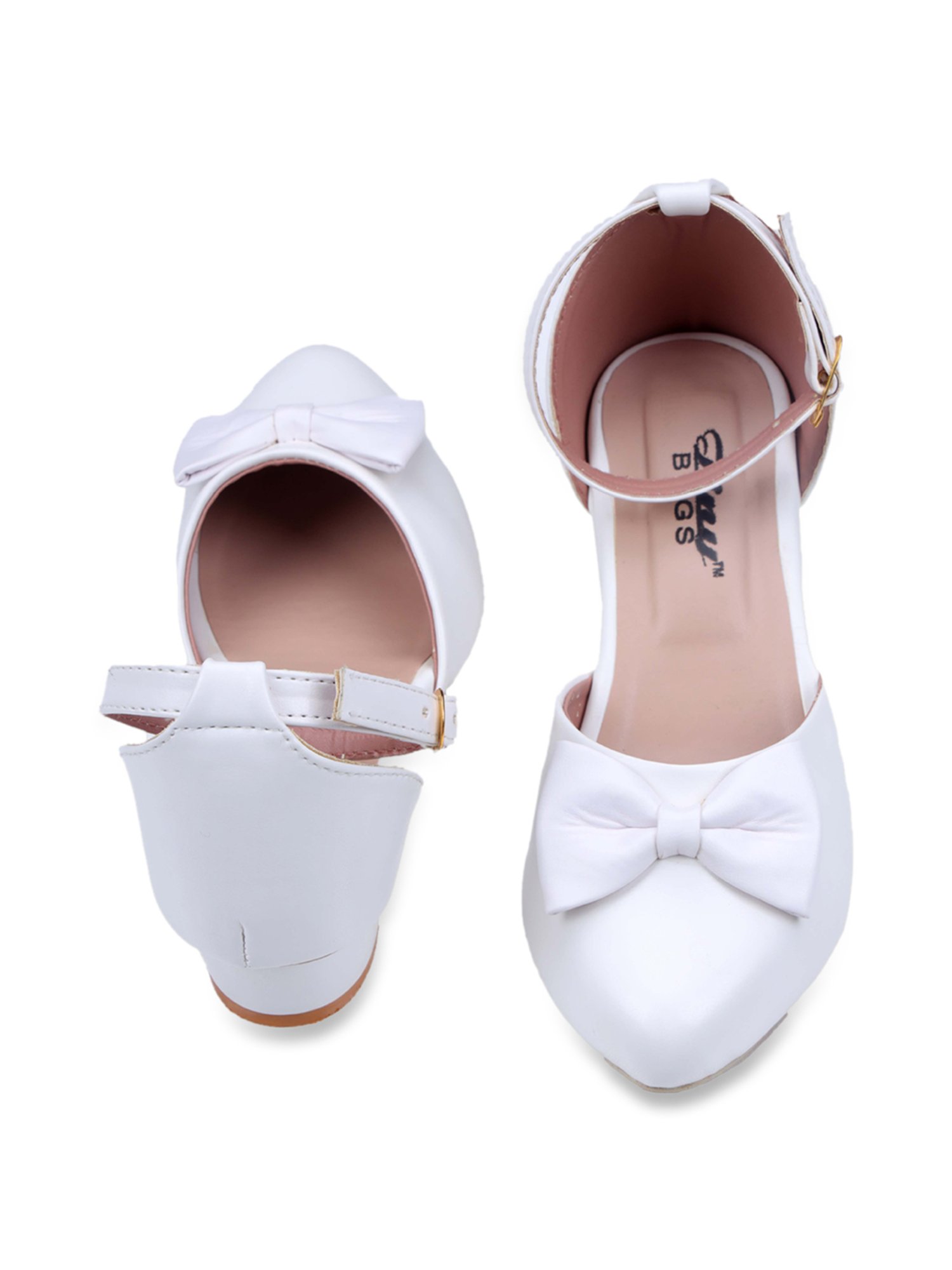 Tiny Bugs Kids White Ankle Strap Sandals
