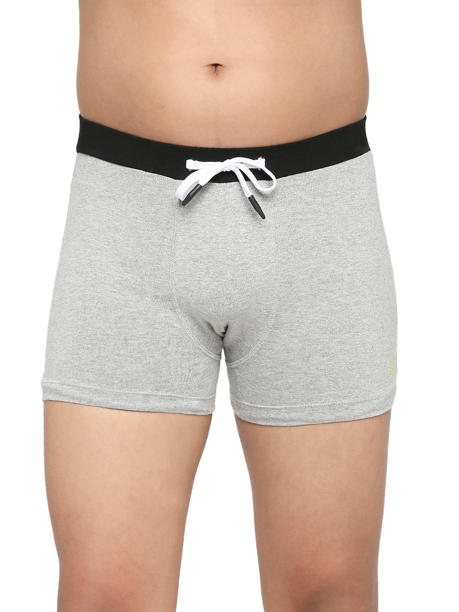 Frenchie Kids Grey & Pink Solid Trunks (Pack Of 2)