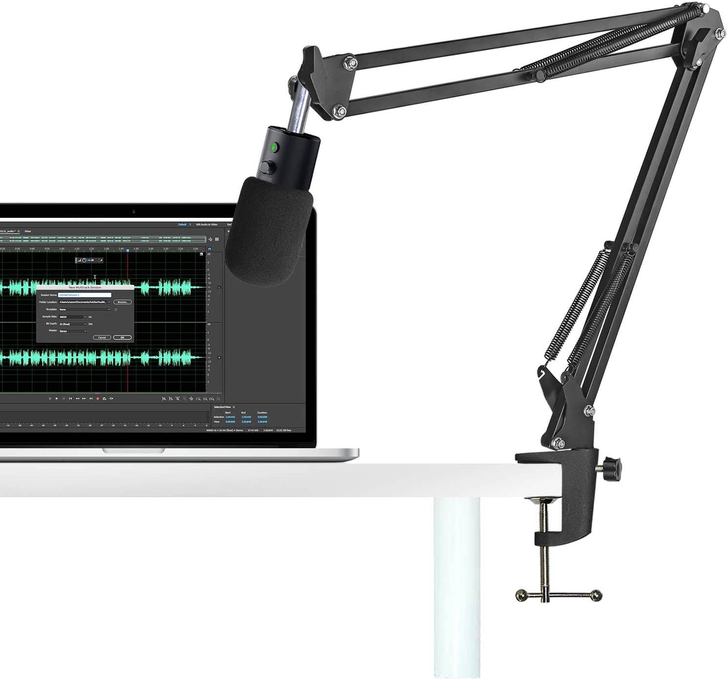 Razer Seiren X Boom Arm with Pop Filter - Mic Stand with Foam Cover Windscreen for Razer Seiren X Streaming Microphone