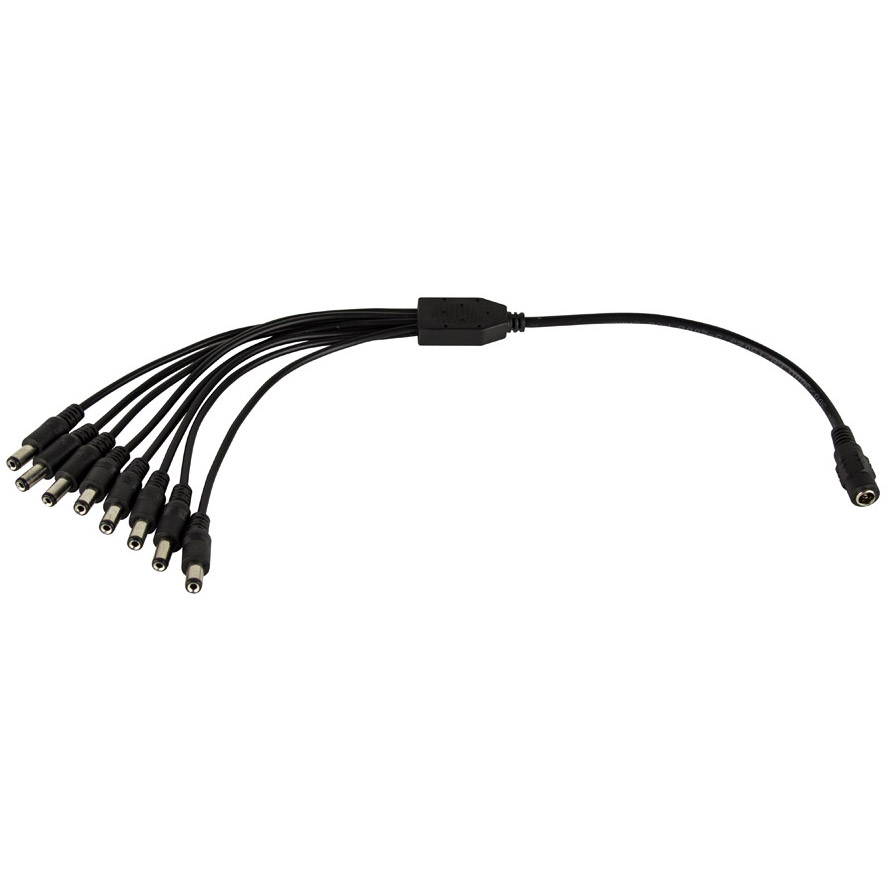Spyclops SPLIT8 8 Male to 1 Female 12 Volt DC Power Splitter for CCTV Cameras