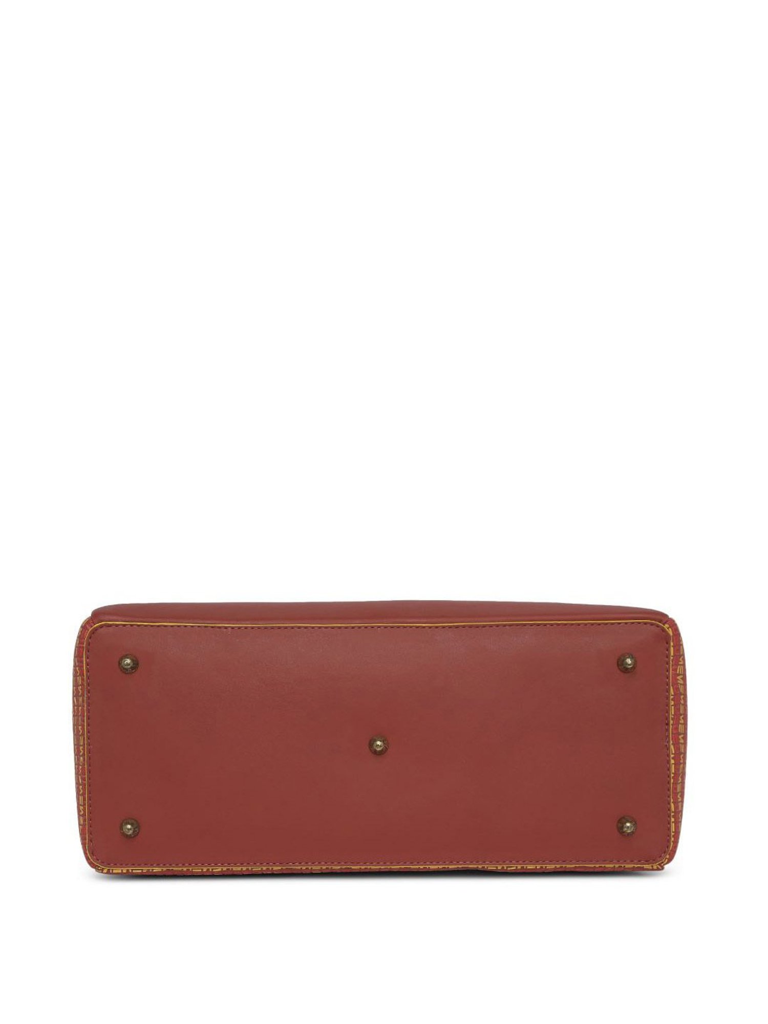 Eume Dragonfly Hot Sauce Red Leather Printed Handbag