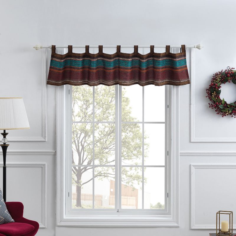 Barefoot Bungalow Tucson Window Valance - 84"x16" inches in Coffe Color