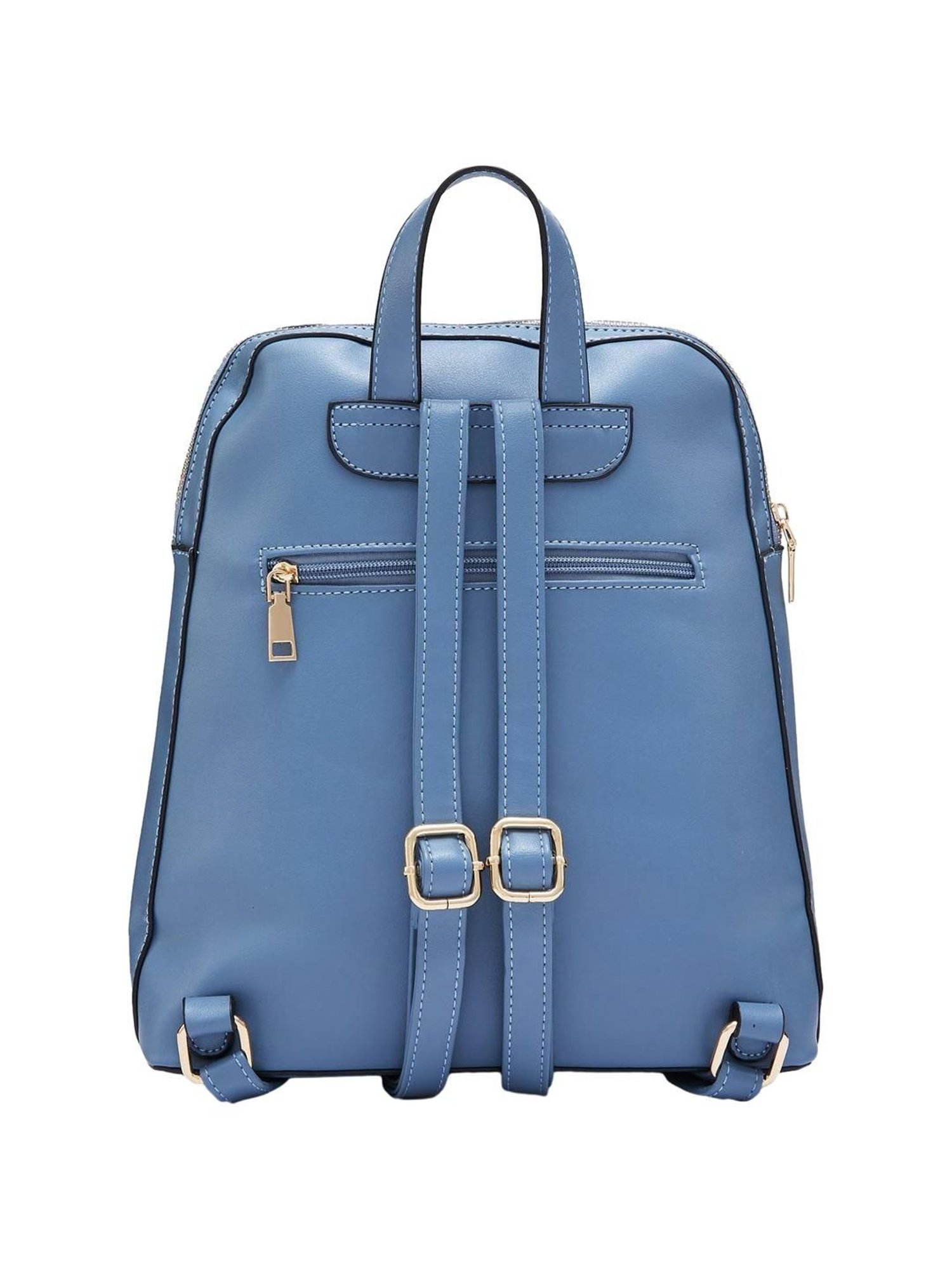 Globus Blueish Grey Textured Medium Backpack