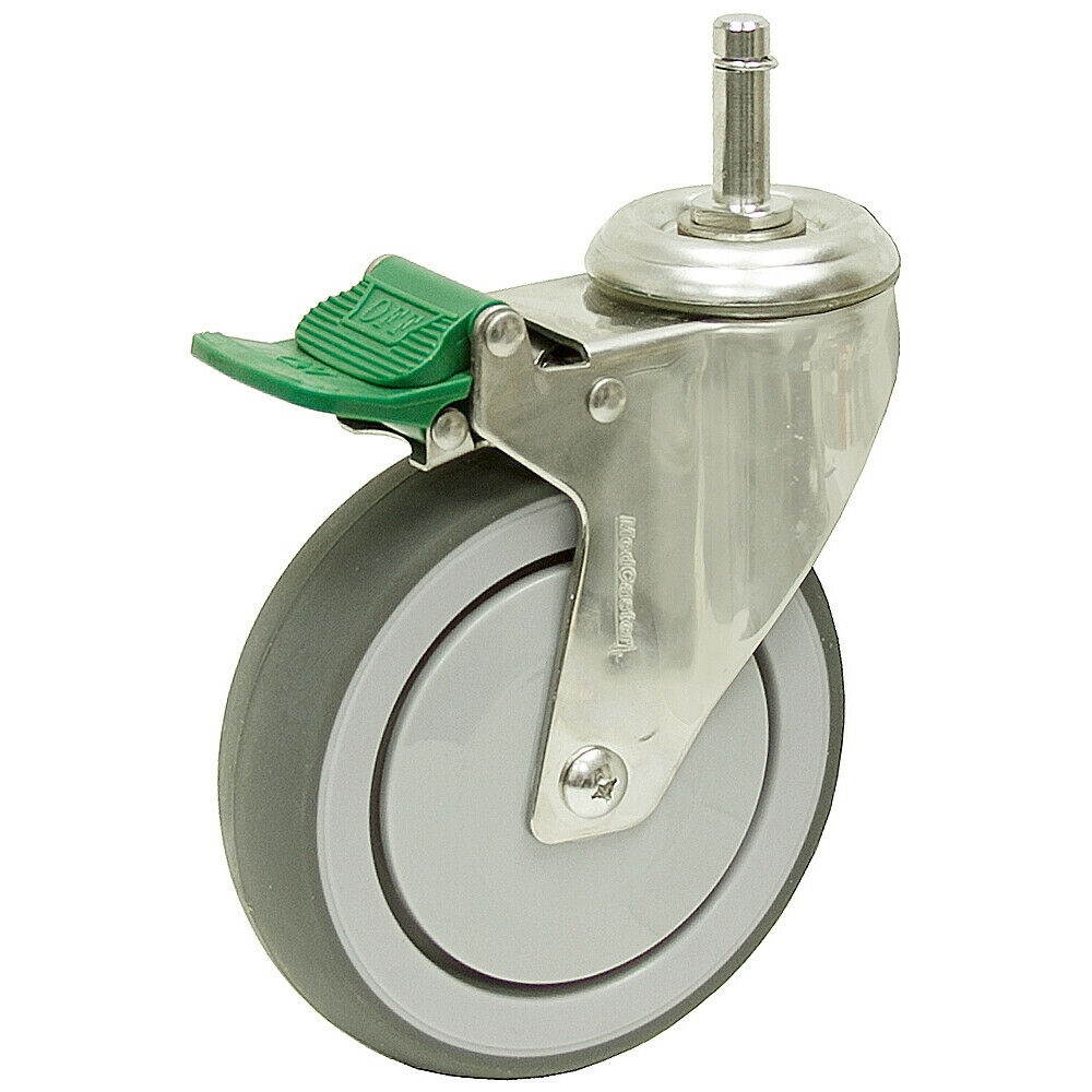 5x1-1/4 Medcaster Grip Ring Swivel Caster w/Lock 1-4307