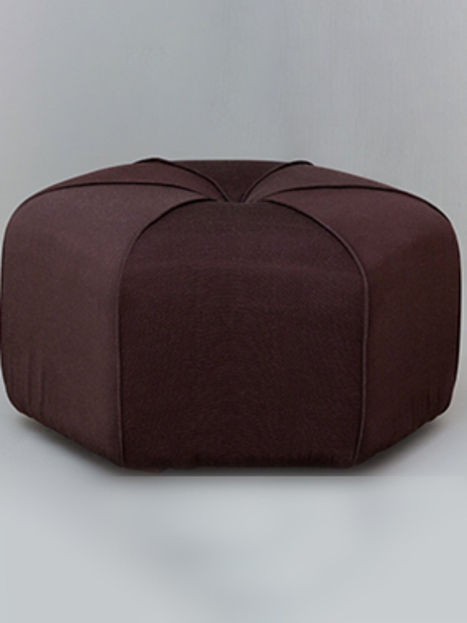 Artisans Rose Muffin-Top Brown Mango Wood & Polyester Pouffe