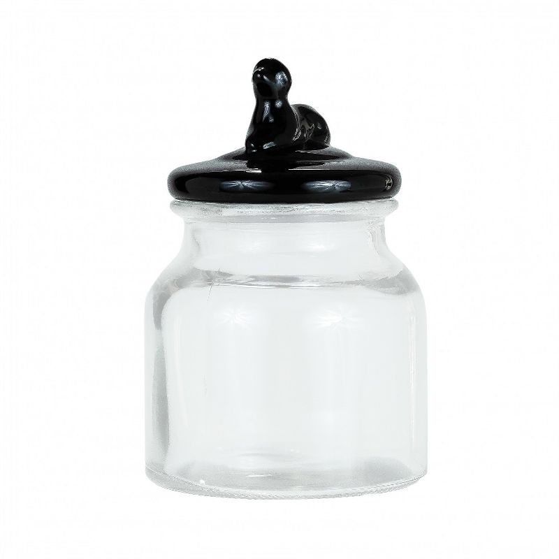 Amici Pet Cosmopawliton Glass Treat Jar, Dog Black, 52oz