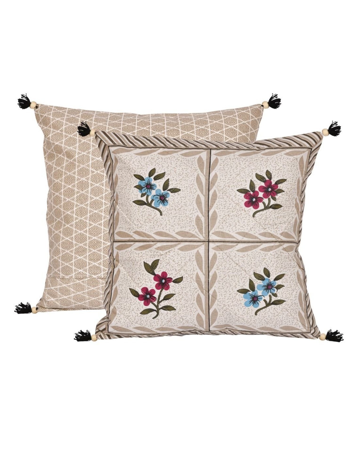 Living Roots Multicolor Cotton Cushion Covers - Set of 5