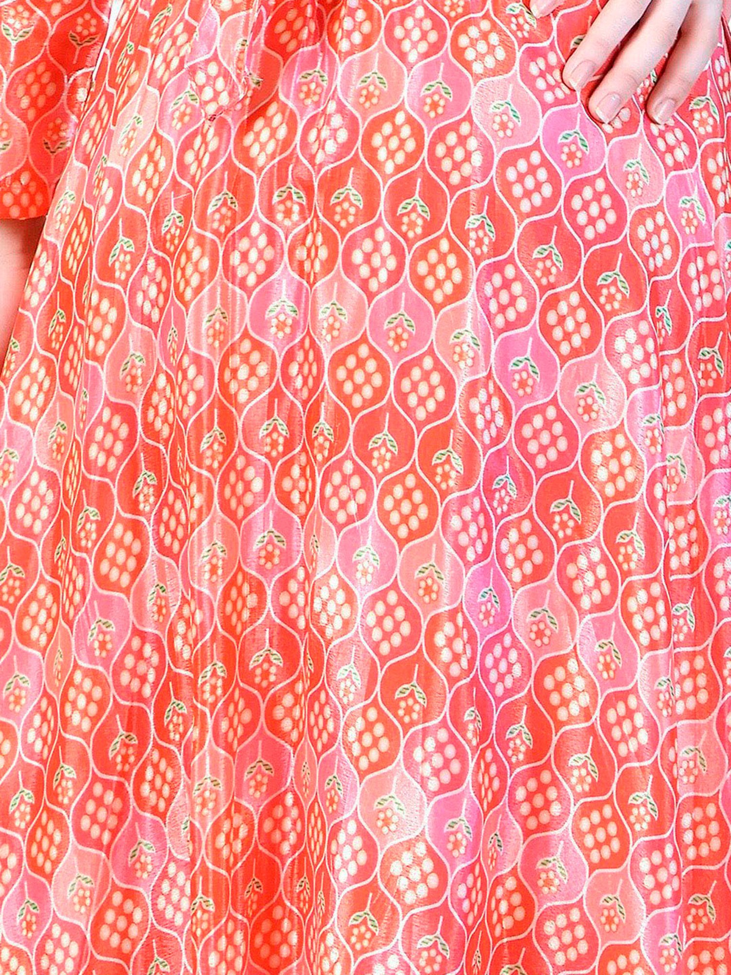 NEUDIS Peach Printed Maxi Skirt