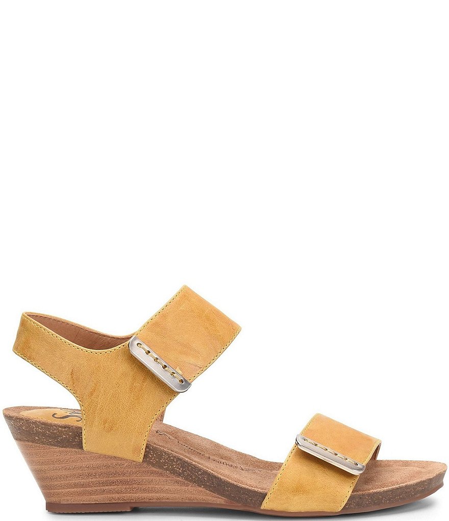 Sofft Verdi Leather Wedge Sandals