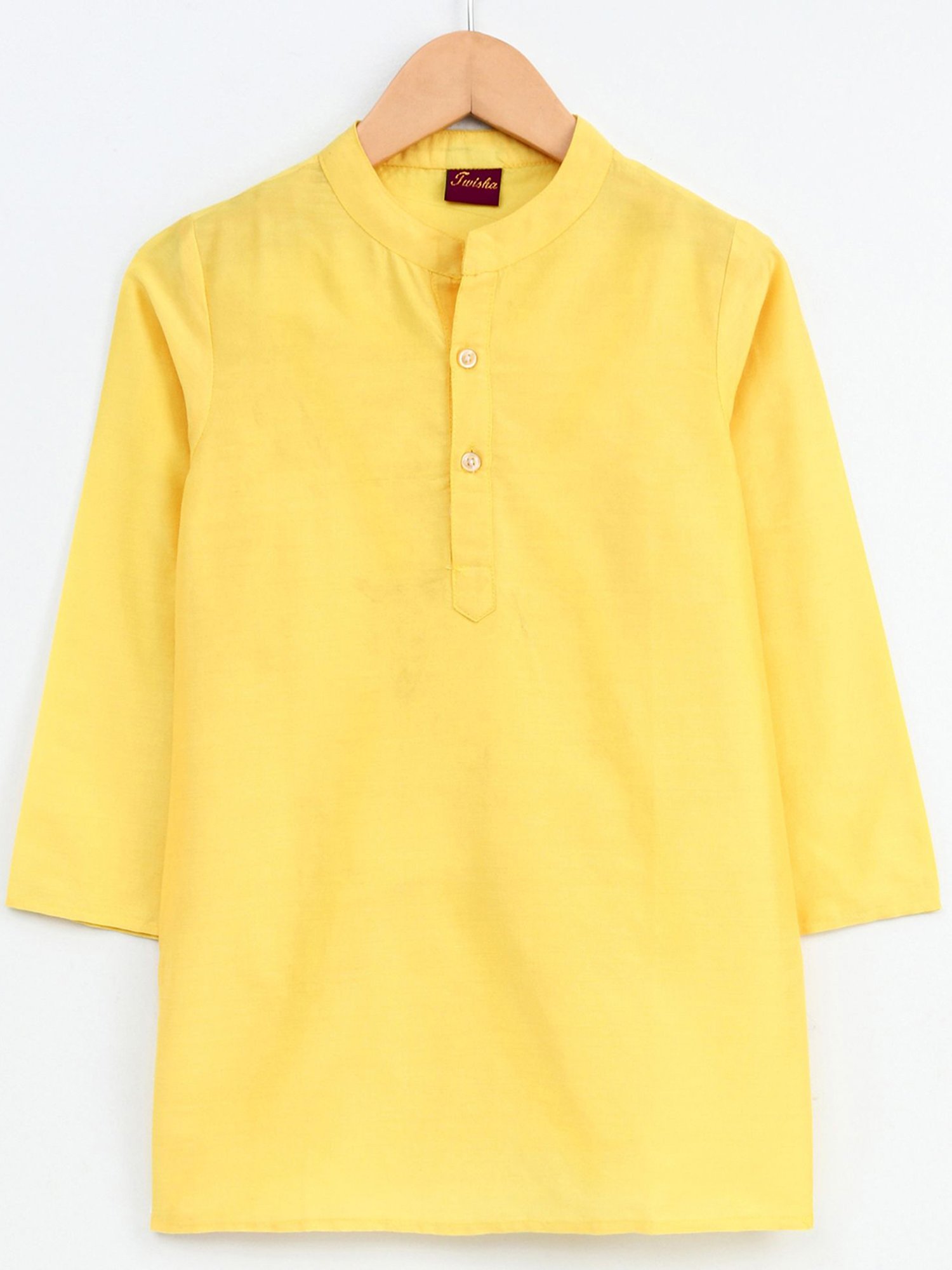 TWISHA Kids Yellow & Off White Floral Print Full Sleeves Kurta , Pyjamas with Jacket