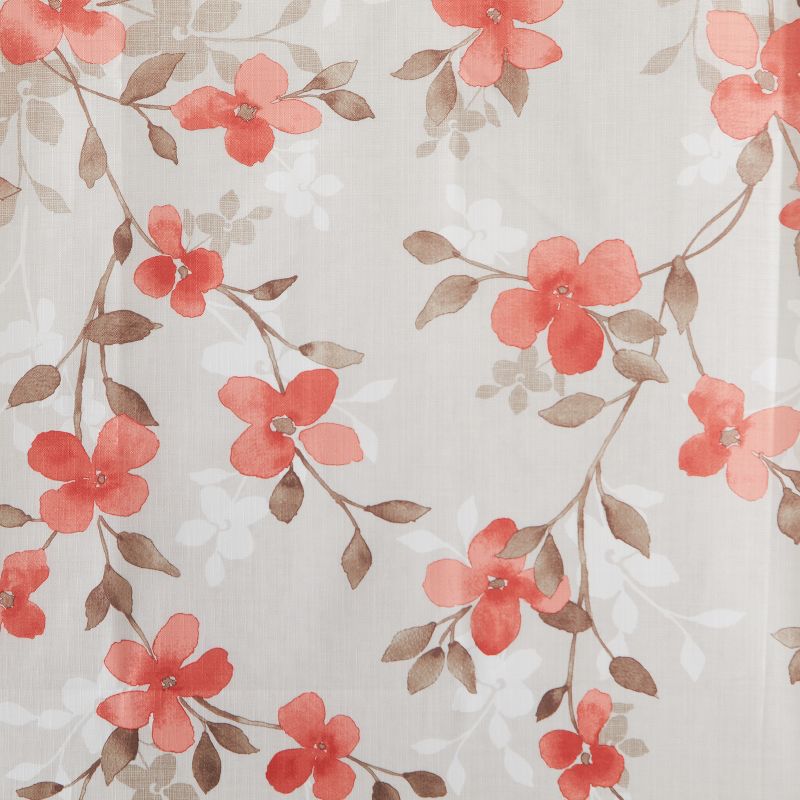 Coral Garden Floral Shower Curtain Coral - Saturday Knight Ltd.