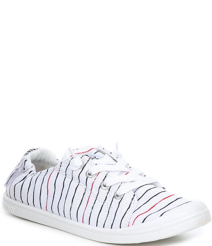 Roxy Bayshore III Striped Canvas Slip-On Sneakers