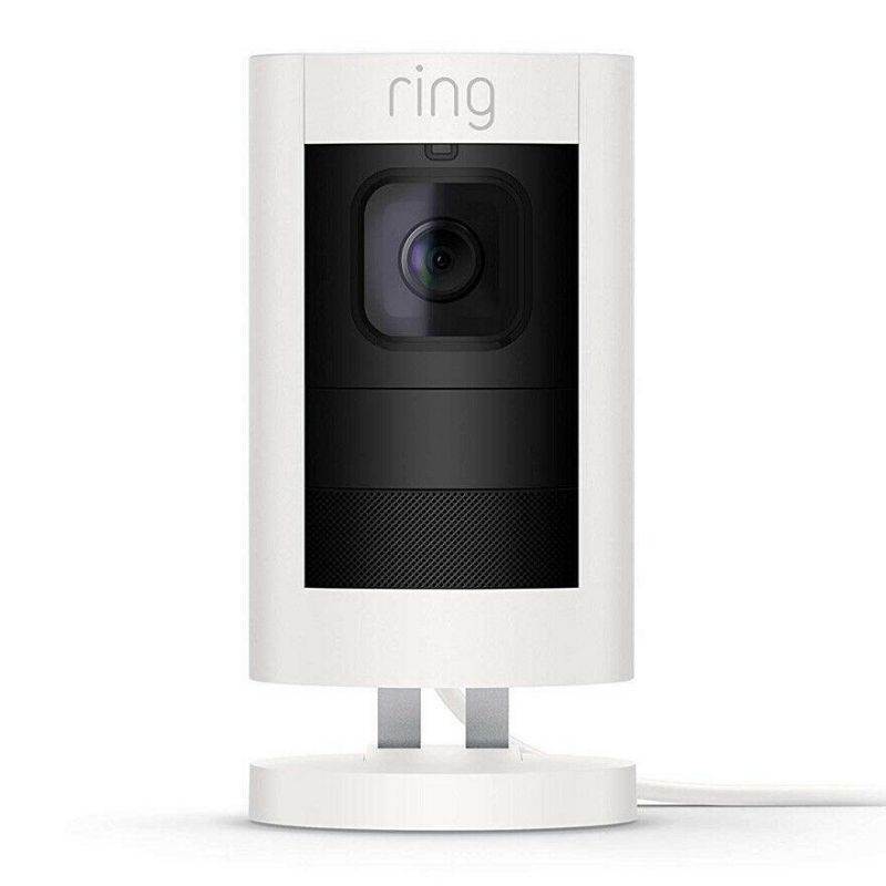 Ring 8SS1E8-WENO Indoor/Outdoor Wired Stick-Up Cam (White)