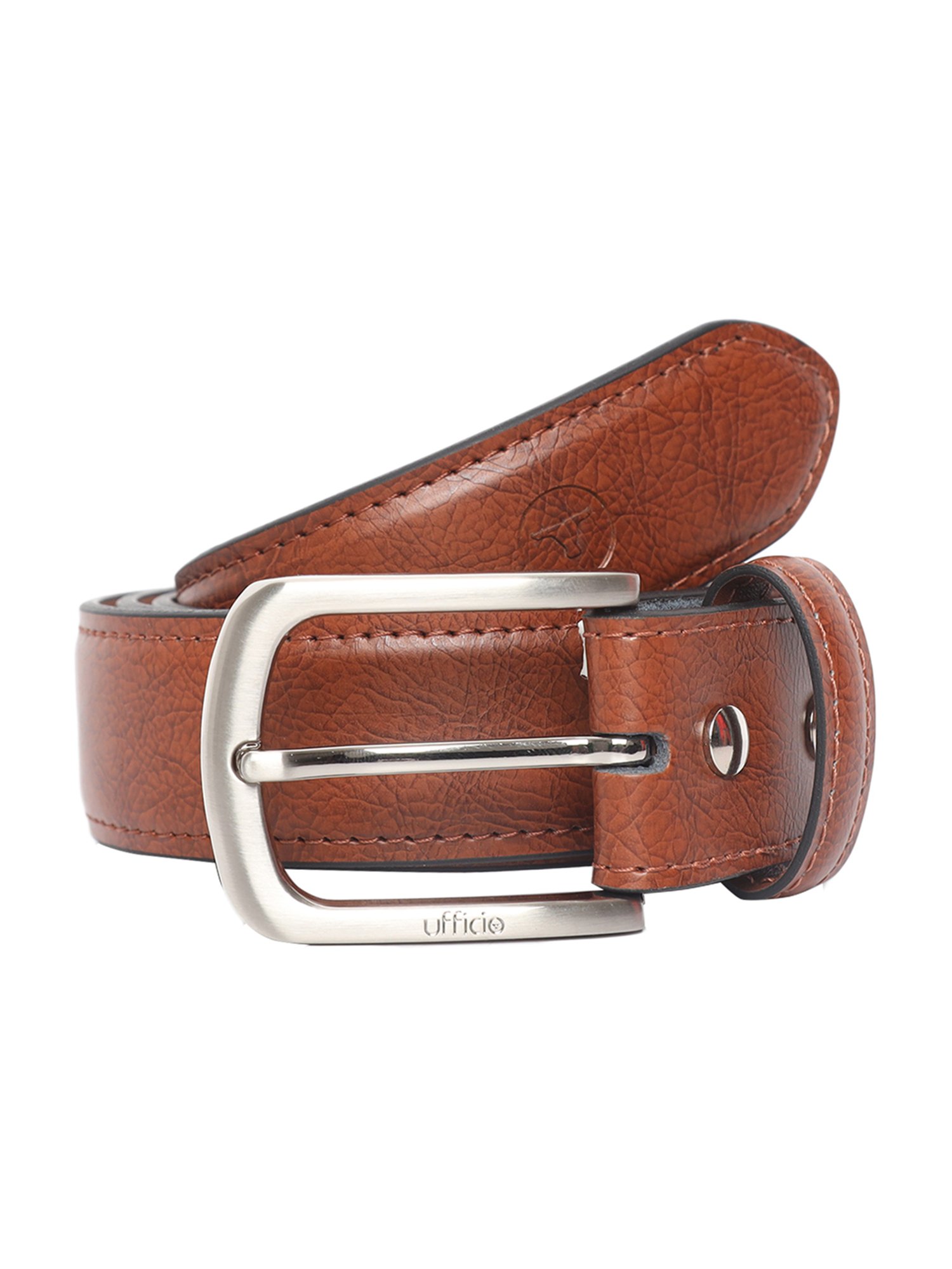 BULCHEE Tan Leather Formal Belt for Men